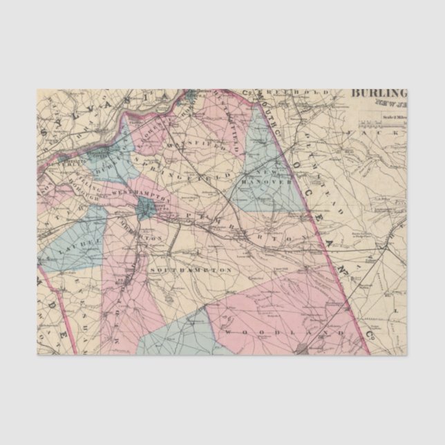 N Burlington County, NJ Tissue Paper (Front)