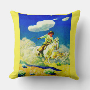 N. C. Wyeth cowboy Cushion