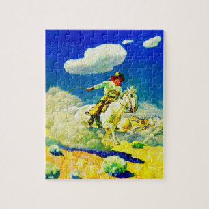 N. C. Wyeth cowboy Jigsaw Puzzle