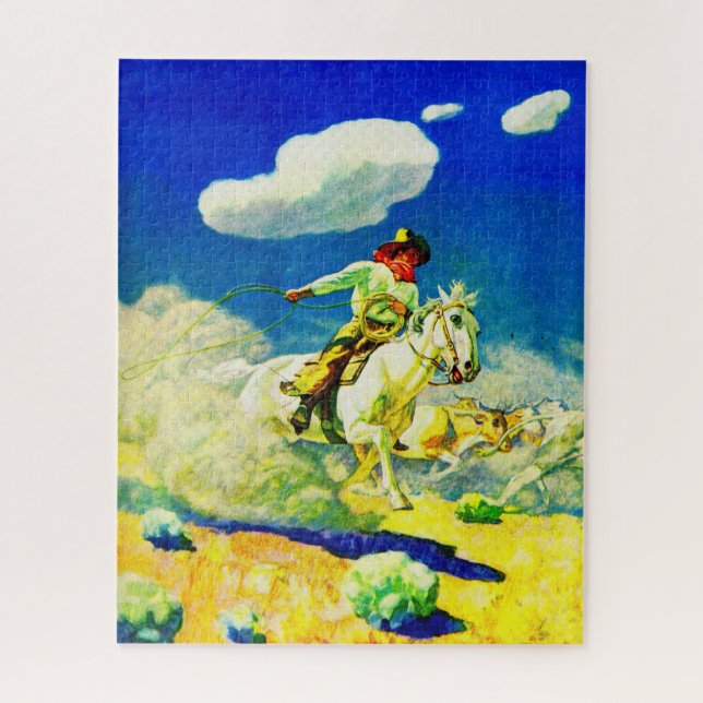N. C. Wyeth cowboy Jigsaw Puzzle (Vertical)