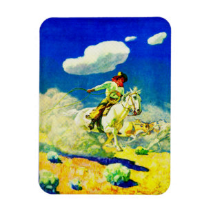 N. C. Wyeth cowboy Magnet