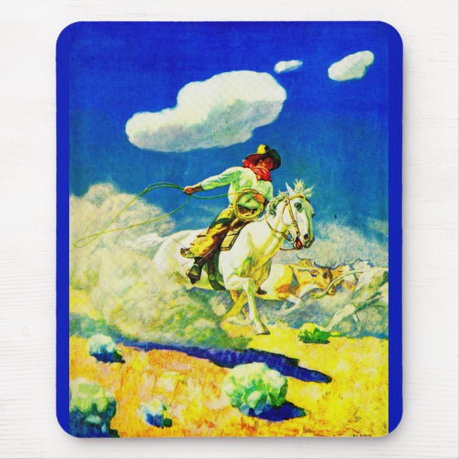N. C. Wyeth cowboy Mouse Pad (Front)