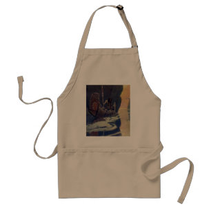 N. C. Wyeth Indian Canoe Paddling Illustration Art Standard Apron