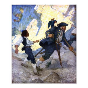 N. C. Wyeth Long John Silver and his Parrot Poster