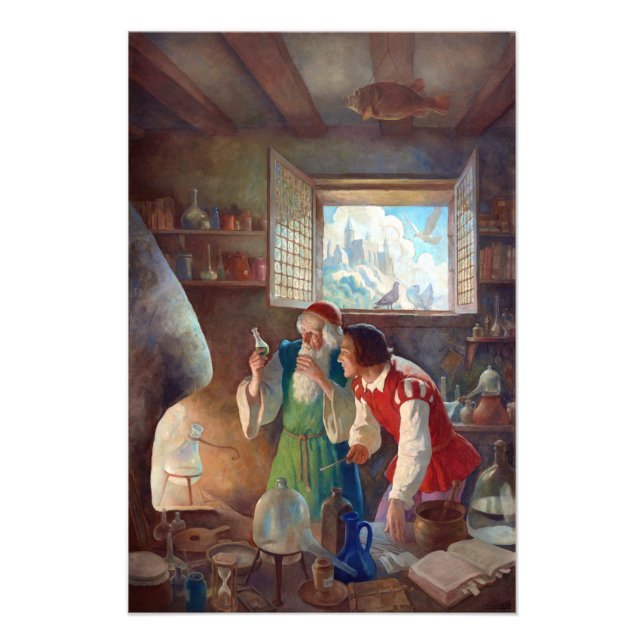 N.C. Wyeth The Alchemist Poster (Front)