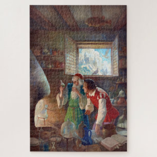N.C. Wyeth The Alchemist Poster Jigsaw Puzzle