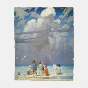 N.C. Wyeth The Giant 1923 Vintage Illustration Fleece Blanket