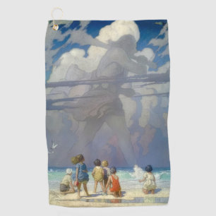 N.C. Wyeth The Giant 1923 Vintage Illustration Golf Towel