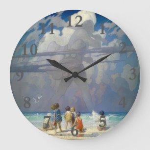 N.C. Wyeth The Giant 1923 Vintage Illustration Large Clock