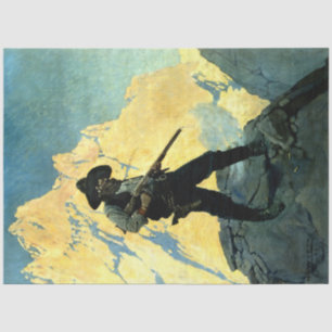N C Wyeth Western Painting “Last Stand” Tissue Paper