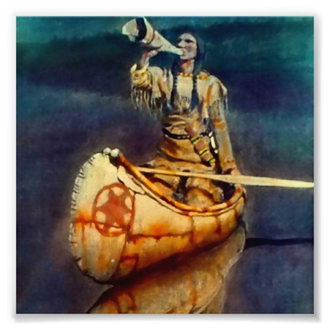 N C Wyeth Western Painting “The Moose Call” Photo Print (Front)