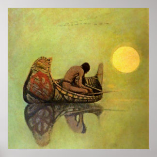 N C Wyeth Western Painting “The Silent Fisherman” Poster