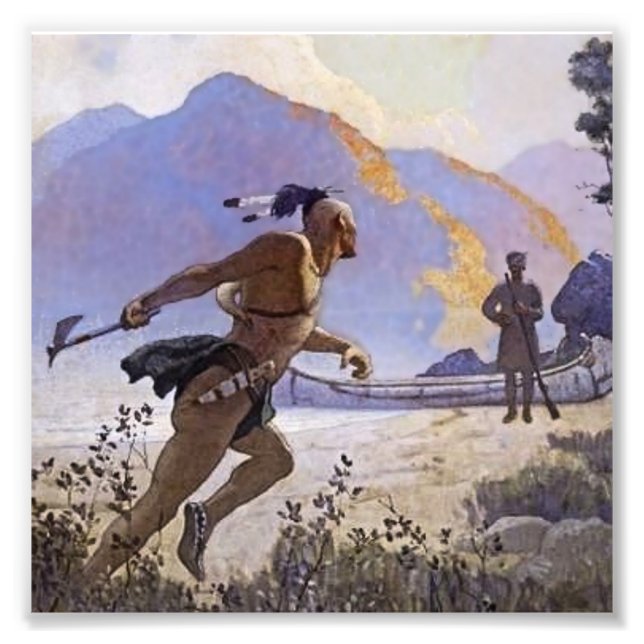 N C Wyeth Western Painting “The Tomahawk” Photo Print (Front)
