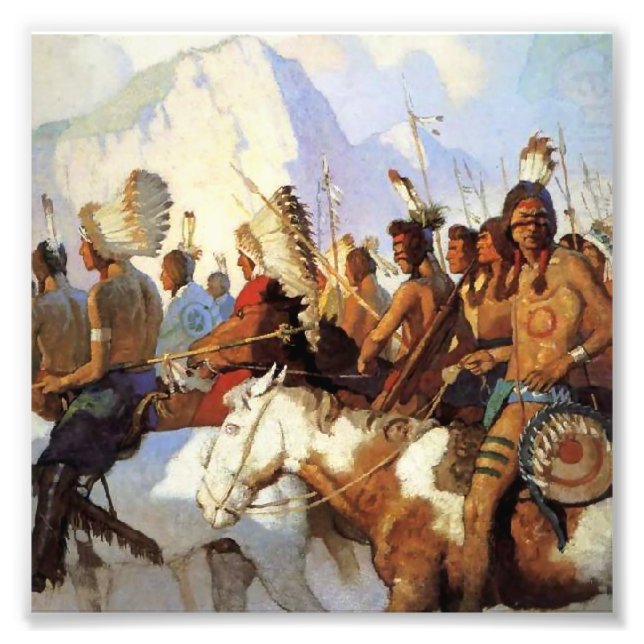 N C Wyeth Western Painting “The War Party” Photo Print (Front)