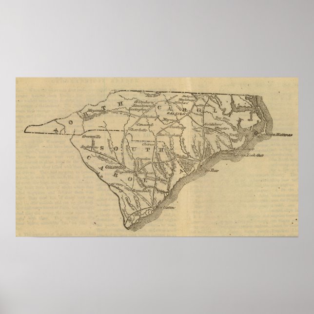 N Carolina, S Carolina Poster (Front)