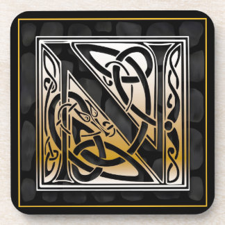 ‘N’ Celtic Black Stone Monogram Coasters