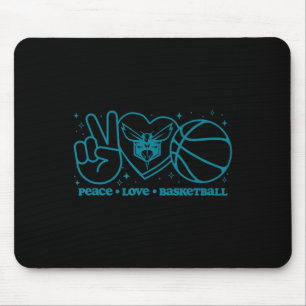 N Charlotte Hornets Peace Love Sketll  Mouse Pad