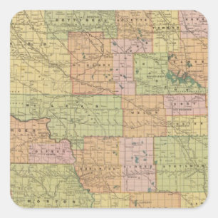 N Dakota Square Sticker