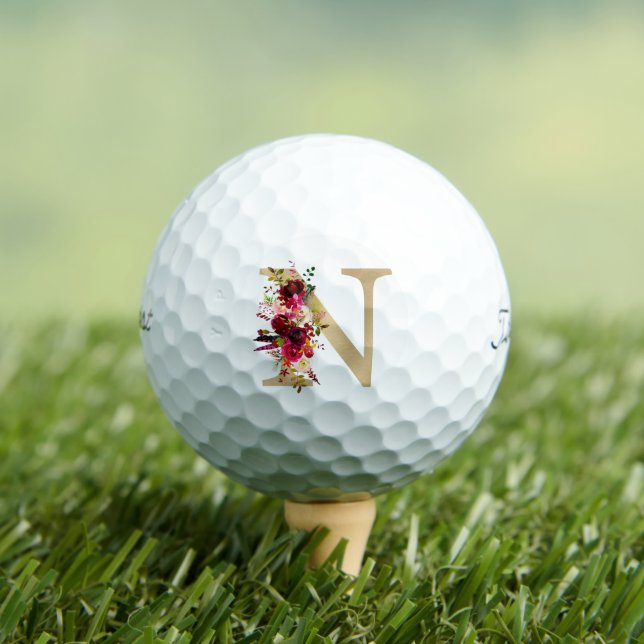 N Floral Golf Balls (Insitu Tee)