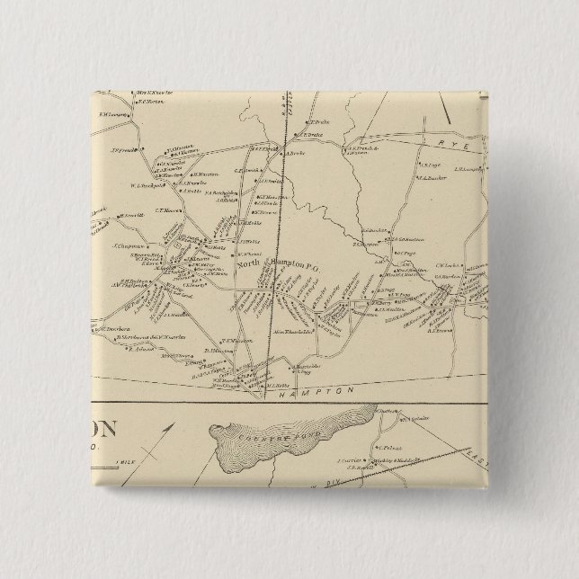 N Hampton, Newton 15 Cm Square Badge (Front)