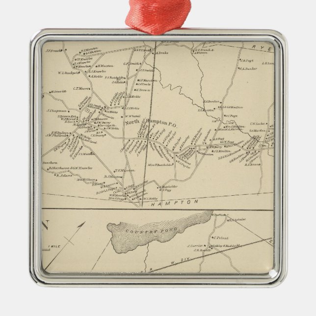 N Hampton, Newton Metal Tree Decoration (Front)
