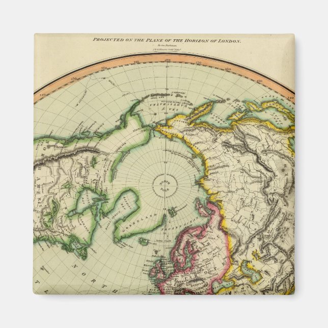 N Hemisphere, plane of London Magnet (Front)