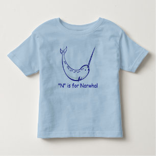N is for Narwhal Learn to Spell Toddler T-Shirt