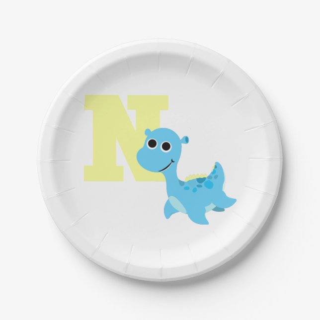N is for Nessie Paper Plate (Front)
