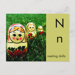 N is for Nesting Dolls Postcard