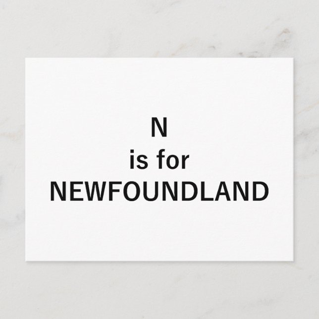 n is for newfoundland.png postcard (Front)