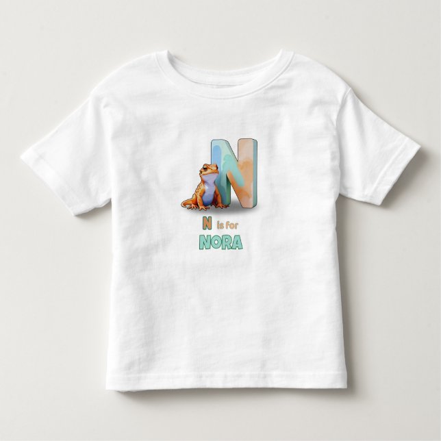 N is for Nora - Personalised Toddler Tee (Front)