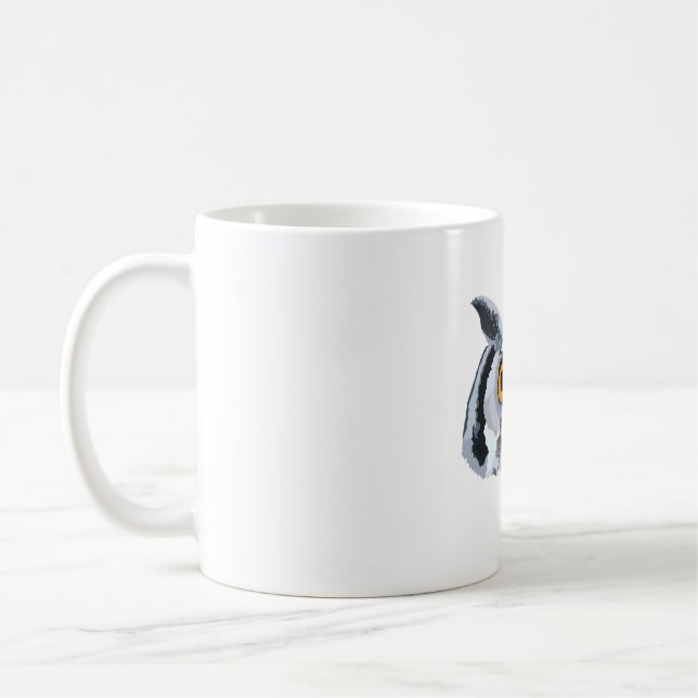 N is for Northern White Faced Owl Coffee Mug (Left)