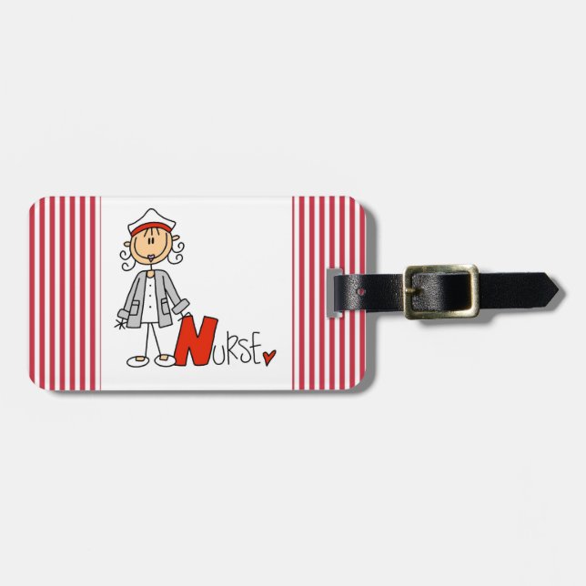 N is for Nurse Luggage Tag (Front Horizontal)