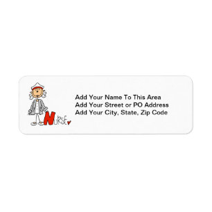 N is for Nurse Return Address Label