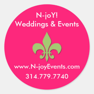 N-joY! Fleur de lis Seal Sticker.