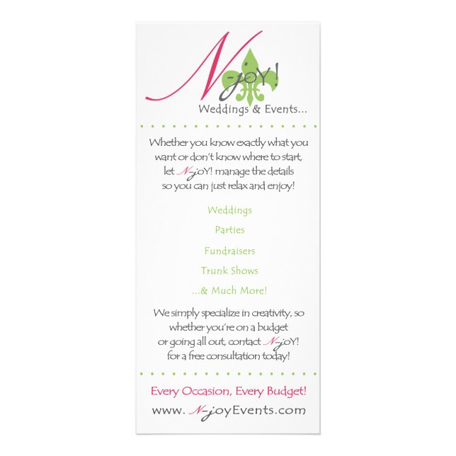 N-joY Rack Card (Front)