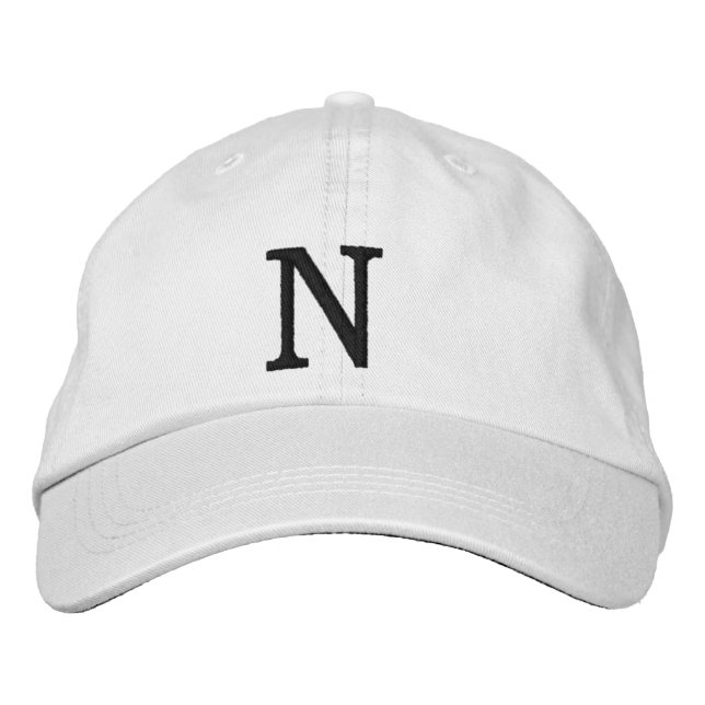 N Letter  Embroidered Hat (Front)