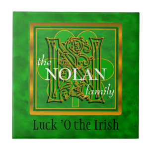 N "Luck of the Irish" Family Custom Monogram Tile