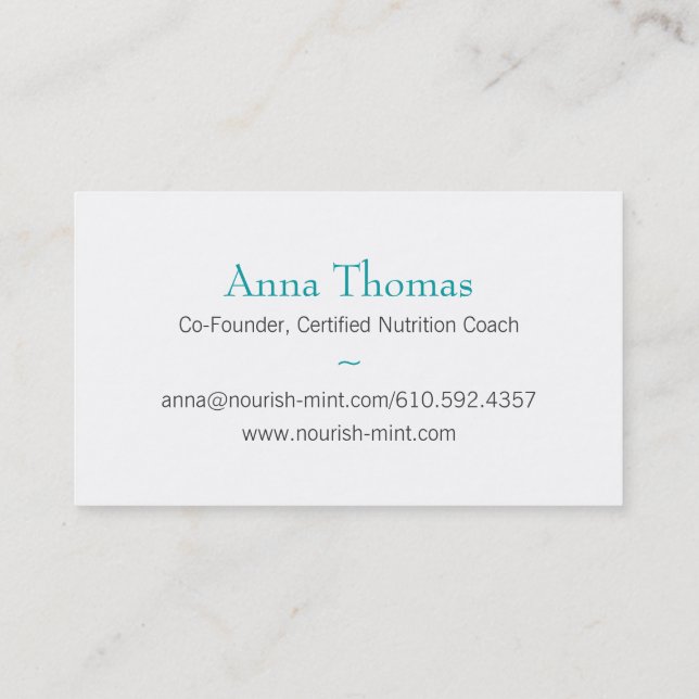 n-m Business Card Solid Teal (Back)