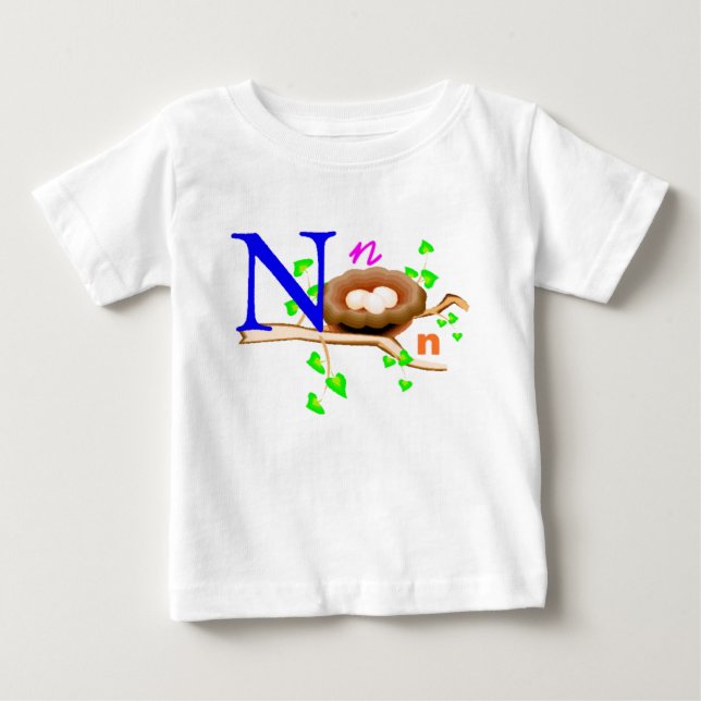 N - Monogram Collection Baby T-Shirt (Front)