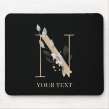 N Monogram Floral Personalised