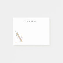 N Monogram Floral Personalised