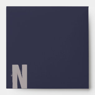 N Monogram Initial Bar Bat Mitzvah Envelope