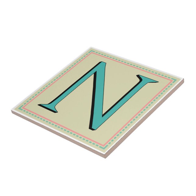 N MONOGRAM LETTER TILE (Side)