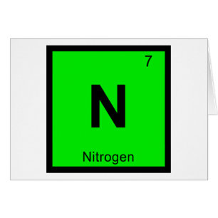 N - Nitrogen Chemistry Periodic Table Symbol