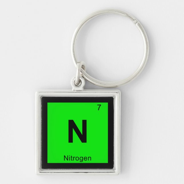N - Nitrogen Chemistry Periodic Table Symbol Key Ring (Front)