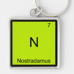 N - Nostradamus Funny Chemistry Element Symbol Tee Key Ring