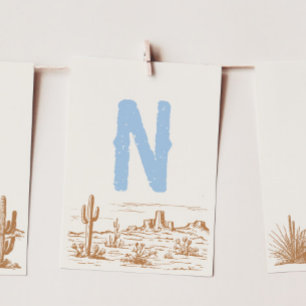 "N" ONE Western High Chair Banner Card