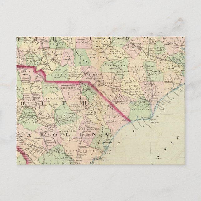 N & S Carolina 2 Postcard (Front)