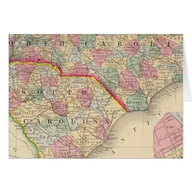 N & S Carolina Map by Mitchell (Front Horizontal)